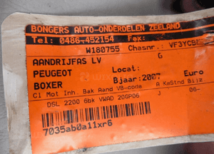 Półoś lewa Ducato Boxer Jumper 2,2 HDI 2,3 JTD 4