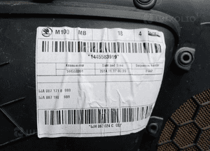 Boczek tapicerka prawy tył tylna prawa Skoda Rapid 5JH867024C 6