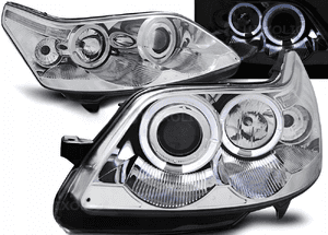Lampy reflektory do citroen C4 od 2004 do 2010 roku ringi led + żarówki 1