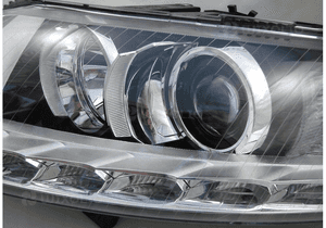 Reflektory lampy do audi A6 C6 od 2004 do 2008 led do jazdy dziennej xenon 5
