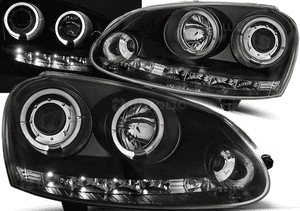 LAMPY REFLEKTORY VW GOLF V 5 OD 2003 DO 2009 Roku RINGI LED Soczewki  NOWE 1