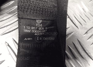 Pas bezpieczeństwa lewy tył touran 1T0857805B radom 3
