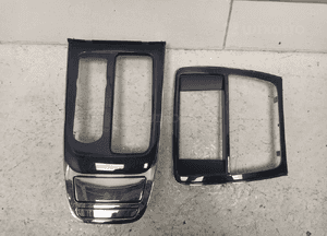 JAGUAR XJ X351 LISTWA OZDOBNA RAMKA TUNEL ŚRODKOWY DEKOR LEWARKA SKRZYNI BIEGÓW RAMKA CHROM DEKOR RADIA RADIO KOMPLET ORYGINAŁ 2