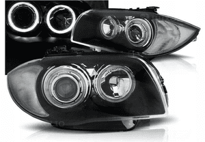 LAMPY Reflektory BMW E87 E81 2004-2011 BIAŁE RINGI LED DEPO 1
