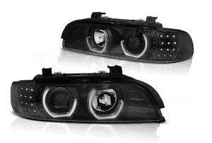 Reflektory lampy do  bmw E39 od 1995 do 2003 black led ringi 3D 2