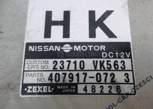 Komputer silnika 407917-0723 nissan navara 2.5 dci 2