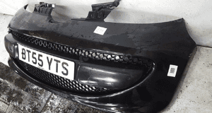 Zderzak przód przedni do peugeot 107 citroen C1 exld czarny 3