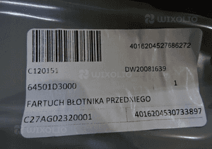hyundai fartuch błotnika przedniego 64501-d3000 9