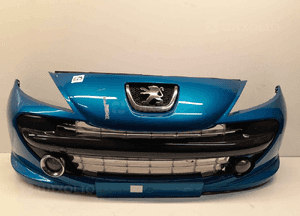 Zderzak przód przedni peugeot 207 urban move kmu niebieski błękitny halogeny 1