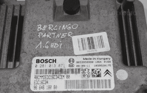 Komputer sterownik silnika 1.6 HDI Citroen Berlingo Peugeot Partner 2008-2018  0281013871 2