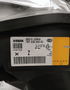 Nissan qashqai 07- lampa reflektor prawy przód przedni 12