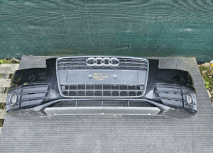 Zderzak Przód Przedni S-Line Czarny LY9B Atrapa Gril Kratki Halogeny Audi A4 B8 Sedan Kombi 09r 7