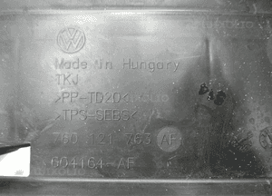 Vw touareg osłona dolna kierownica powietrza belka absorber 3