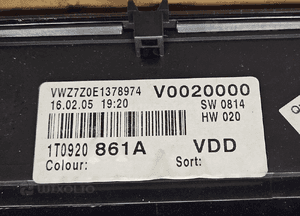 VW Touran I 1.9 2.0 TDI zegar licznik 1T0920861A 2