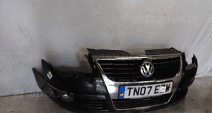 } ZDERZAK PRZÓD PRZEDNI VW VOLKSWAGEN PASSAT B6 LC9Z CZARNY HALOGENY 3