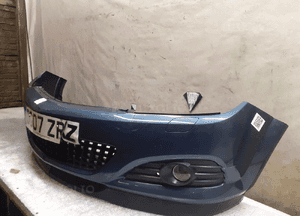 Zderzak przód przedni opel astra h 3 iii gtc cabrio Z168 szary popielaty halogeny 3