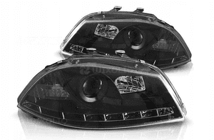 LAMPY Reflektory SEAT IBIZA 6L 02-08 LED BLACK 2