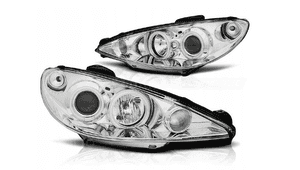 Lampy Reflektory PEUGEOT 206 od 2002- RINGI CCFL 2