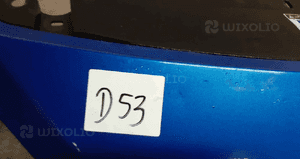 Zderzak przód przedni peugeot 307 lift fl kmf niebieski błękitny halogeny 2