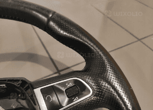 Audi Q7 4L kierownica s-line multifunkcja manetki łopatki skóra oryg bładna 8