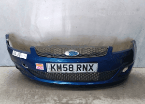 Zderzak przód przedni ford fiesta MK.6 6 vi lift fl 36 niebieski błękitny halogeny 1