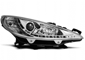 Lampy reflektory do peugeot 207 od 2006 do 2012 daylight chrome 2