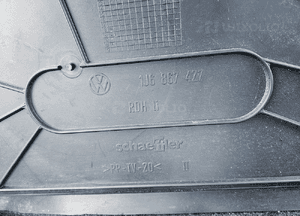 Boczek 1J6867427 K Bagaznika Lewy Tapicerka Zaślepka Schowek Antracyt Czarna Welur VW Golf IV 4 5D 5 Drzwi 14