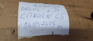 Wiązka instalacja drzwi lewy przód Citroen C5 III UK 9684767580 10