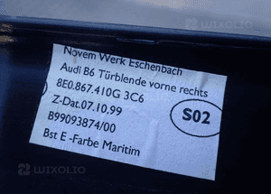A4 B6 B7 01-07 LISTWA DEKOR PRAWY PRZOD 8E0867410G RADOM 3