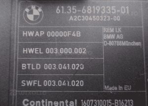Moduł rem bmw F10 F01 F25 6819335 2013 3