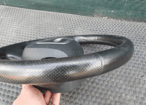 Kierownica Trzy 3 Ramienna Czarna Pikowana Skóra Air Bag Poduszka Wtyczka AUDI A4 B6 B7 20