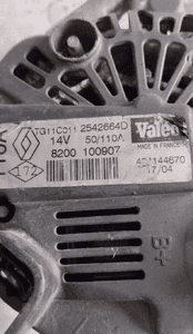 ALTERNATOR RENAULT MEGANE SCENIC II KANGOO MICRA K12 1.5 DCI 8200100907 4