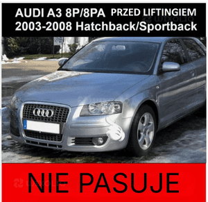 LAMPY Reflektory DO AUDI A3 8P OD 2008 DO 2012 Roku DO JAZDY  DZIENNEJ DEPO 12