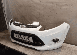 ^ ZDERZAK PRZÓD PRZEDNI DO FORD FIESTA MK7 VII H9 BIAŁY HALOGENY 2
