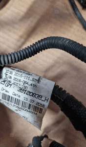 Opel astra k 5 instalacja wiązka zderzaka czujników pdc halogenów przód 2