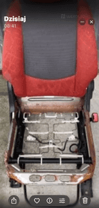 Smart Forfour fotel  czerwony  przedni prawy poduszka air bag fotela 1