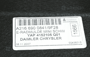 Schowek bagaznika A2166900841 mercedes cl W216 4