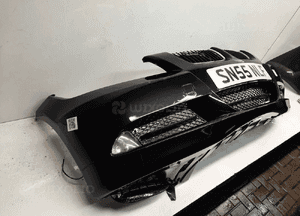 Zderzak przód przedni do bmw E90 E91 schwarz ii 2 czarny halogeny 5