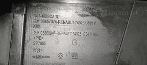 Osłona zaślepka obudowa lewa Opel Vivaro B Trafic III 93457074 749250489R 5