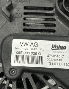 ALTERNATOR VW SKODA SEAT AUDI 05E903026Q ORG FV 3