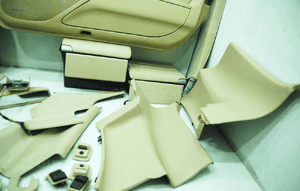 Tapicerka lewa prawa podsufitka schowek kolor beige 205A mercedes sl R230 6