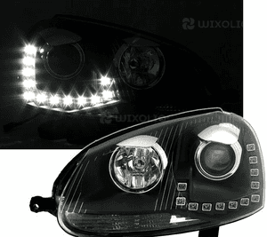 Lampy reflektory vw golf v 5 03-09 do dziennej drl 4