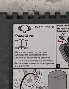 Ssangyong pompka zestaw naprawczy opony koła klej nowy oryginał 14