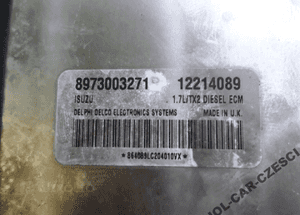 KOMPUTER STEROWNIK OPEL ASTRA 1.7 DTI 12214089 2