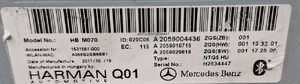 Mercedes-Benz W205 Radio Nawigacja Multimedia NTG5 HARMAN A2059004436 3