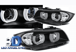 LAMPY REFLEKTORY DO BMW E90/E91 OD 2005 DO 2008 Roku LED 3D GRATIS  H1, H7 3