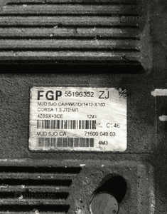 KOMPUTER STEROWNIK SILNIKA OPEL CORSA C 1.3 CDTI 55196352 ZJ 2