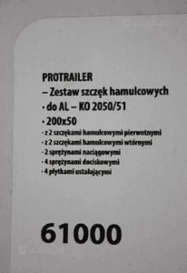 Szczęki hamulcowe 200x50 AL-KO PROTRAILER 3