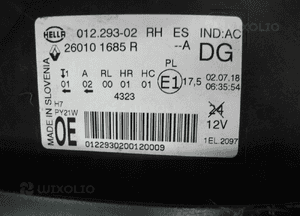Renault scenic iv 4 soczewka lampa przednia prawa 10