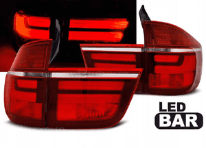 Lampy tylne diodowe do bmw X5 E70 od 2007 do 2010 red white led bar 1
